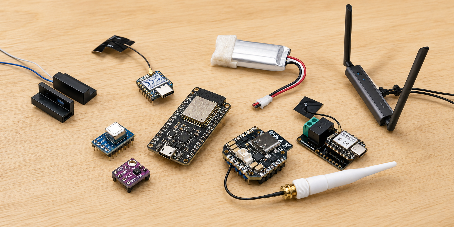 Collage zum Zigbee-ESP32 Kurs 1